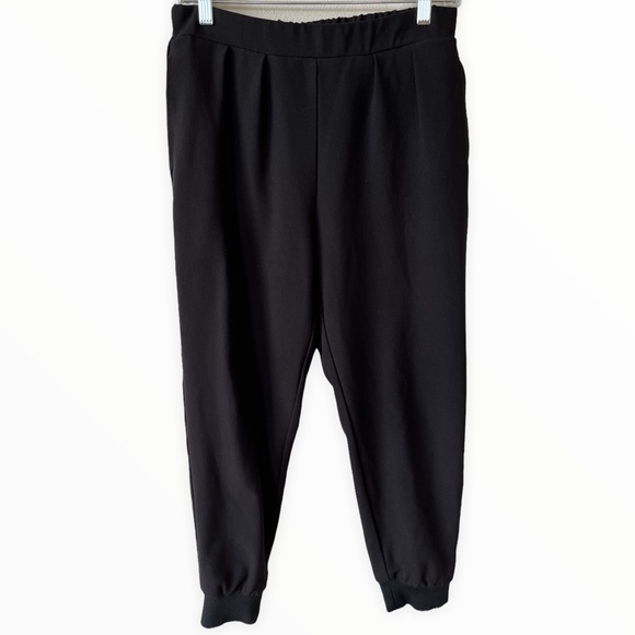 Francesca’s Black Pocket Dress Joggers Size Large - Picture 2 of 4